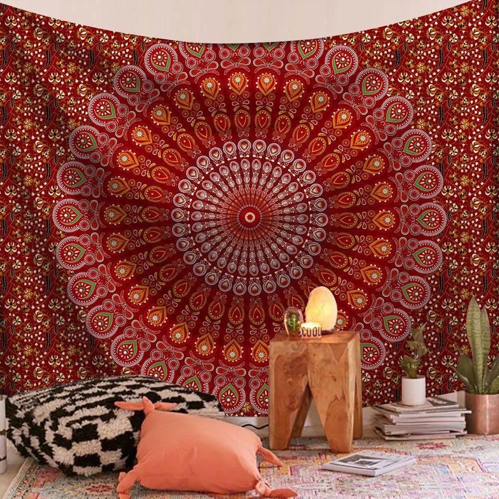 Printed Home Tapestry Wall Hanging Beach Towel Beach Sitting Blanket - Mubimart