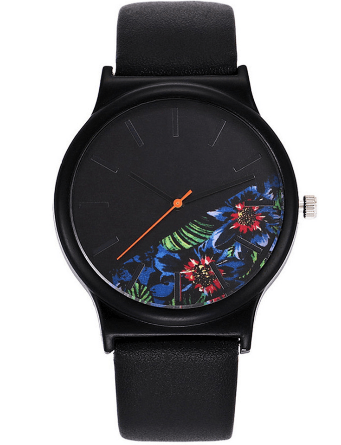 Printed Quartz Watch Student Watches - Mubimart