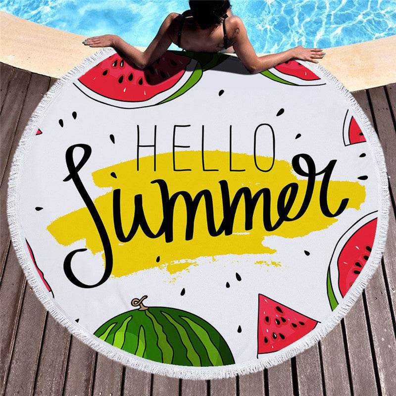 Printed beach towel microfiber bath towel beach cushion - Mubimart