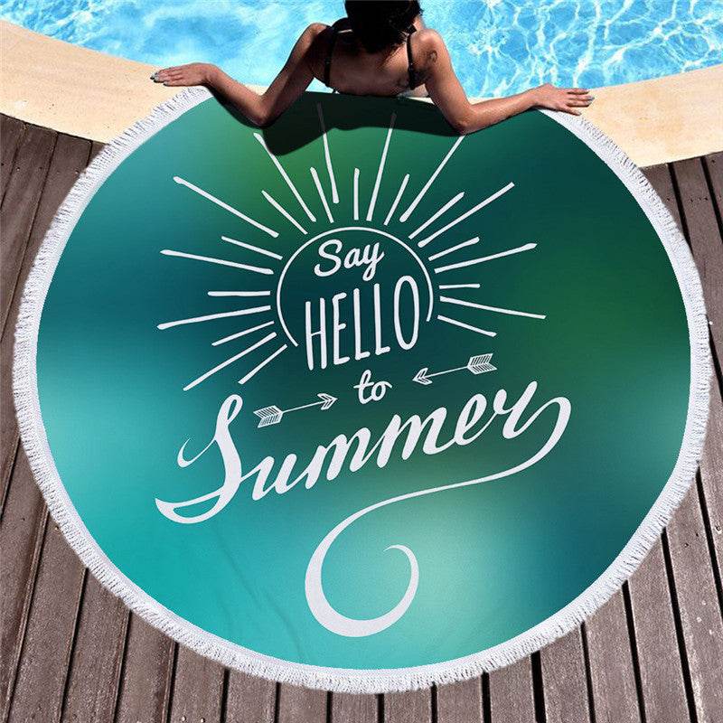 Printed beach towel microfiber bath towel beach cushion - Mubimart