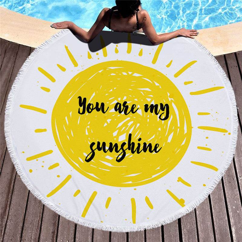 Printed beach towel microfiber bath towel beach cushion - Mubimart