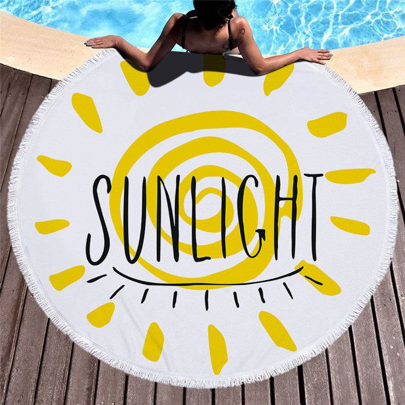 Printed beach towel microfiber bath towel beach cushion - Mubimart