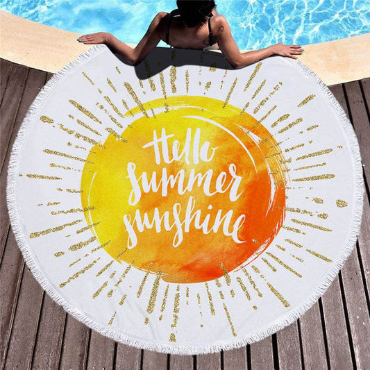 Printed beach towel microfiber bath towel beach cushion - Mubimart