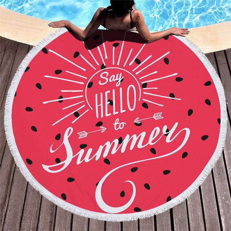 Printed beach towel microfiber bath towel beach cushion - Mubimart