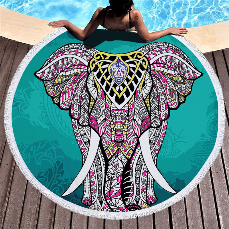 Printed beach towel shawl beach towel - Mubimart -  