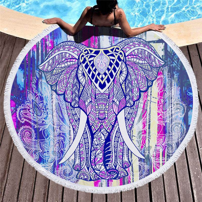 Printed beach towel shawl beach towel - Mubimart