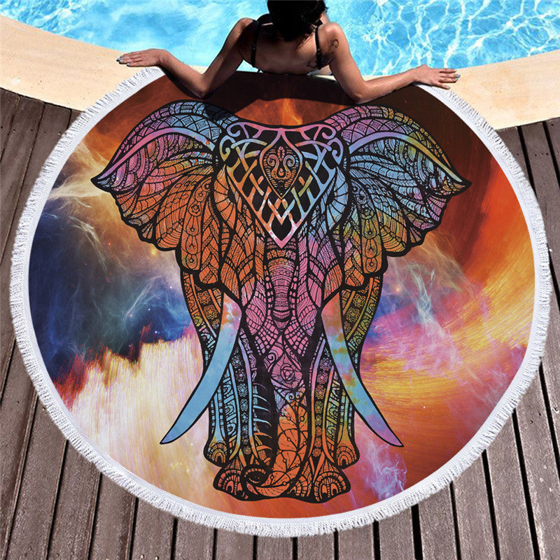 Printed beach towel shawl beach towel - Mubimart -  