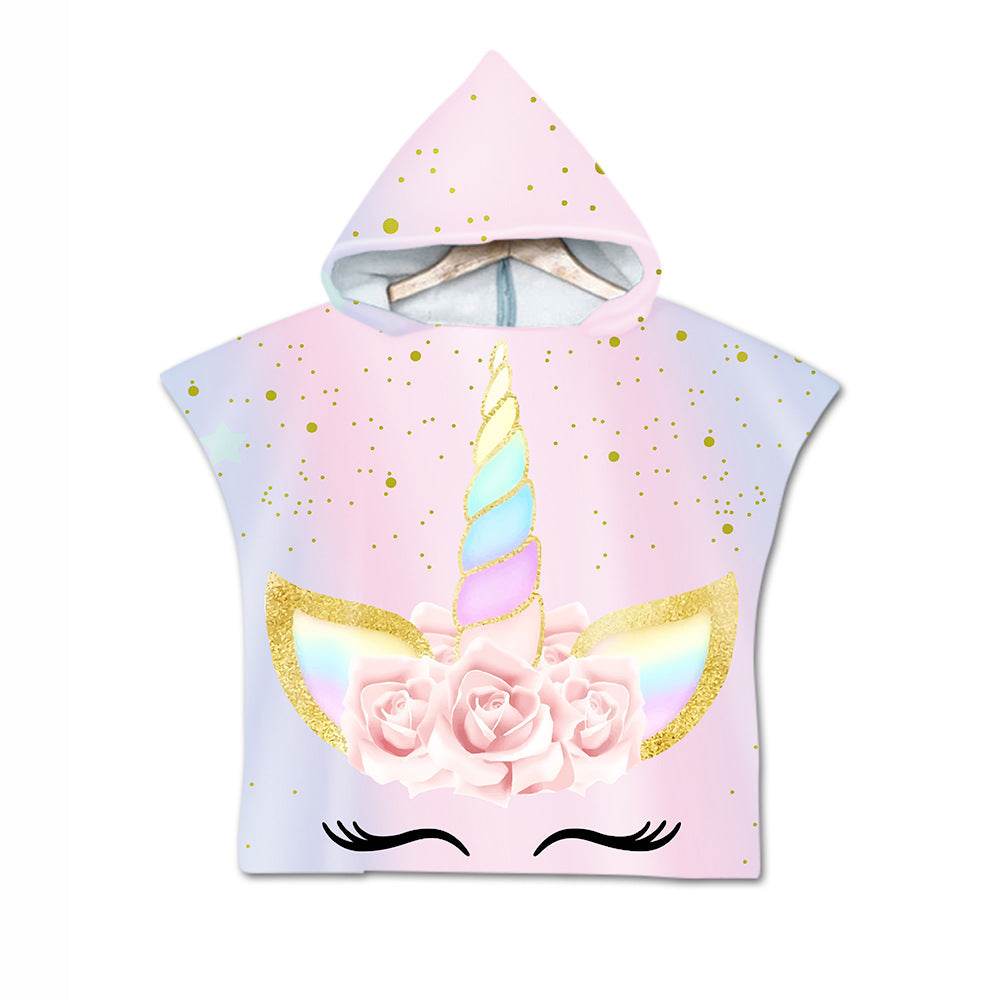 Printed hooded bath towel - Mubimart
