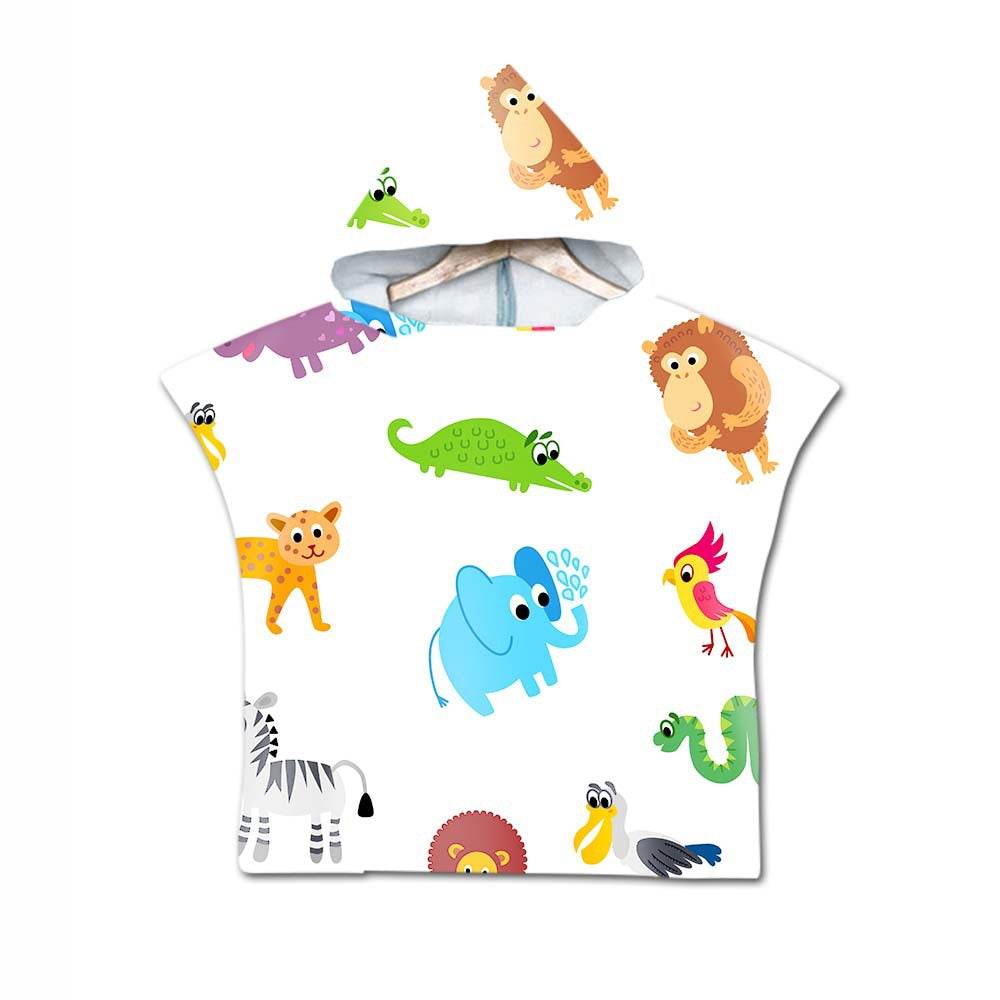 Printed hooded bath towel - Mubimart