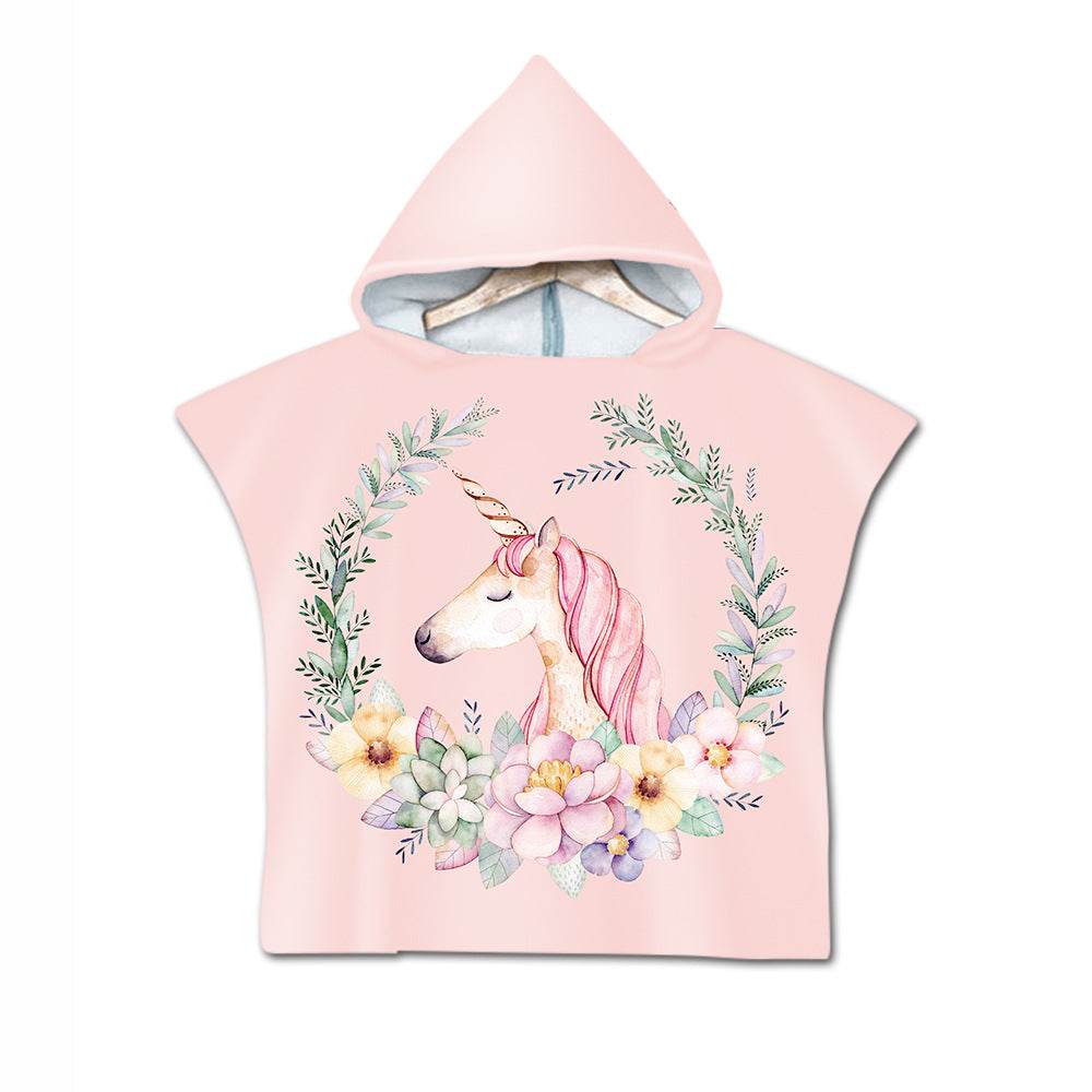 Printed hooded bath towel - Mubimart