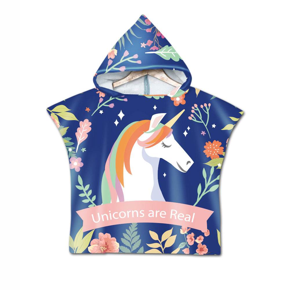 Printed hooded bath towel - Mubimart
