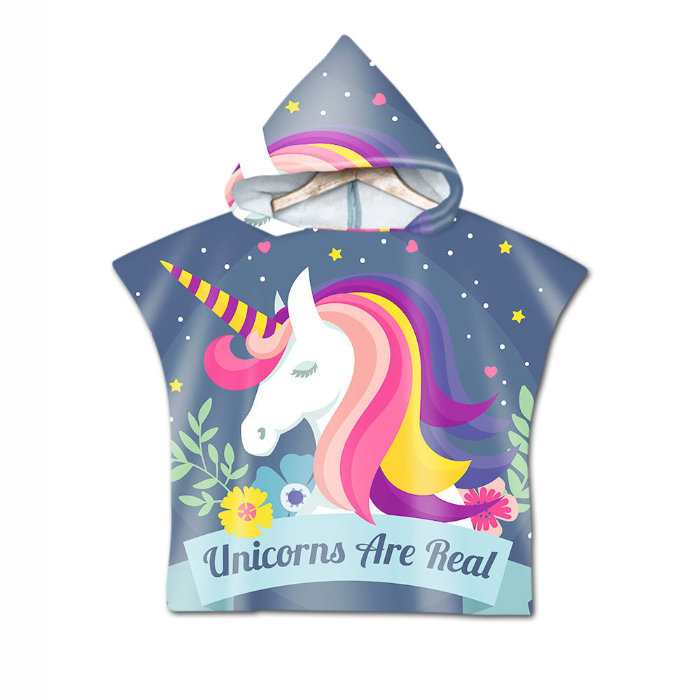 Printed hooded bath towel - Mubimart -  