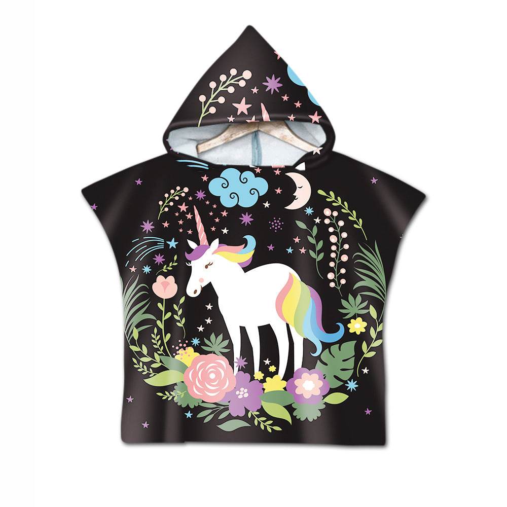Printed hooded bath towel - Mubimart