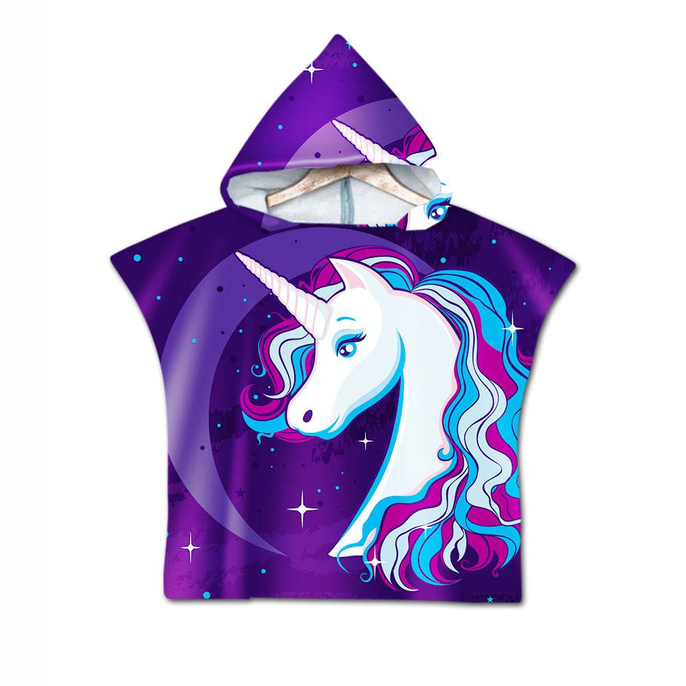 Printed hooded bath towel - Mubimart
