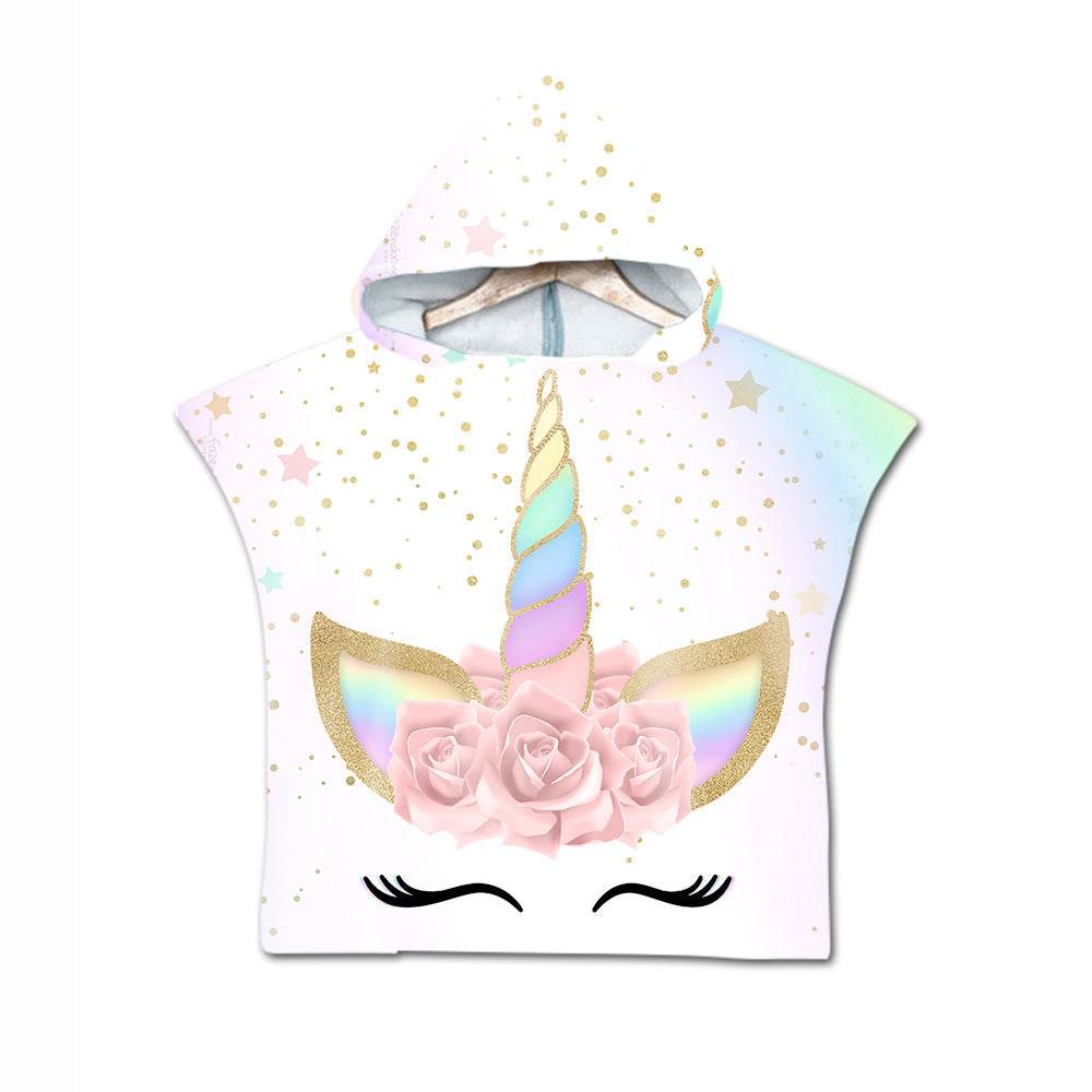 Printed hooded bath towel - Mubimart