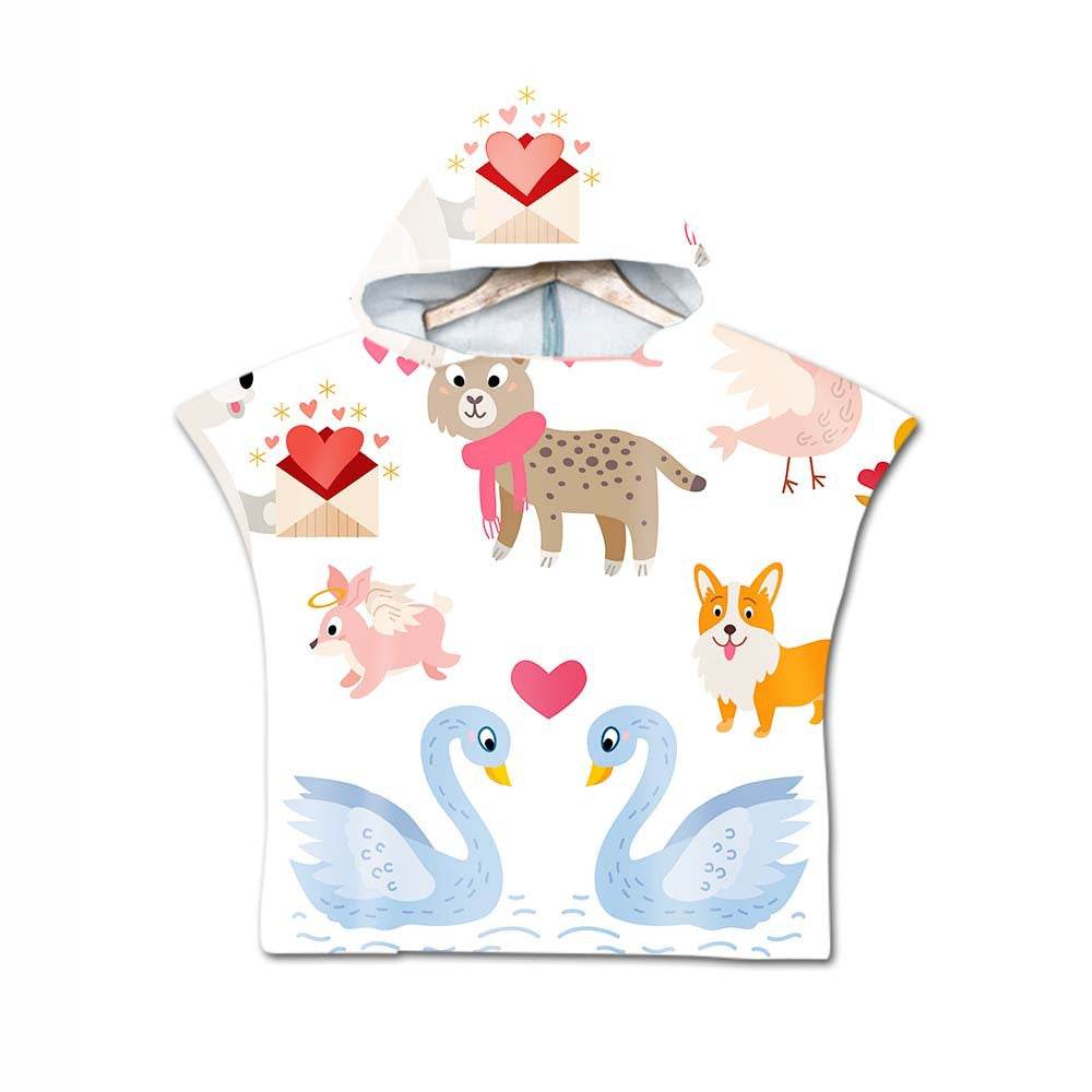 Printed hooded bath towel - Mubimart