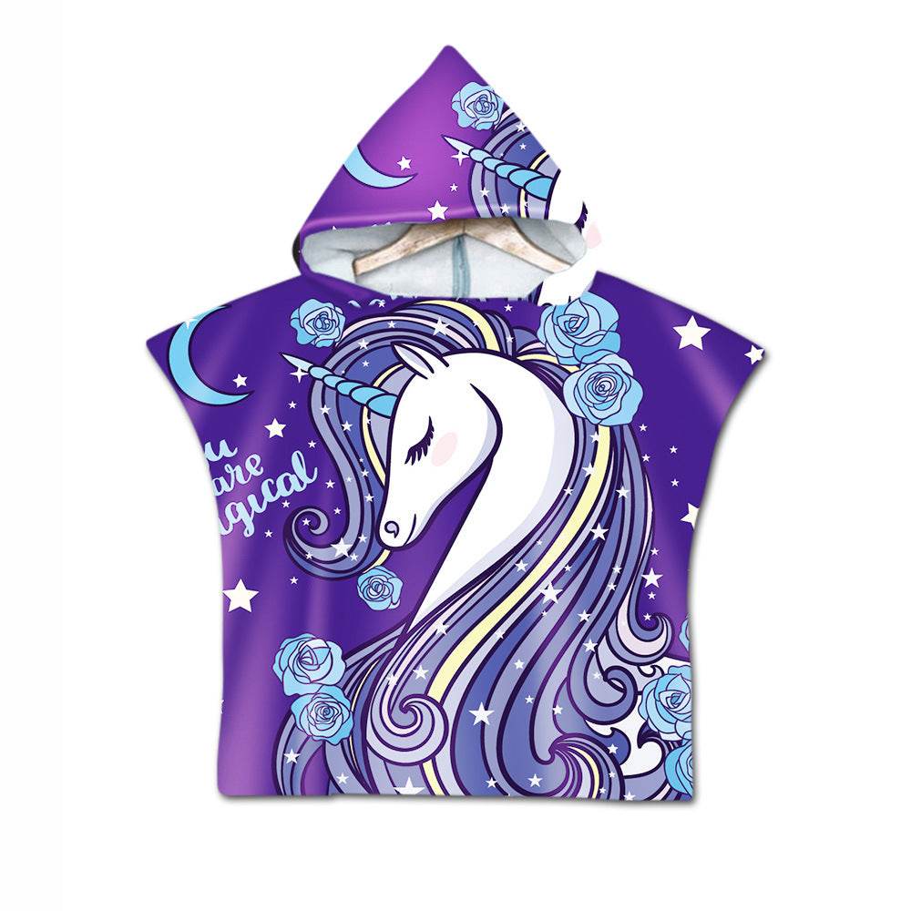 Printed hooded bath towel - Mubimart