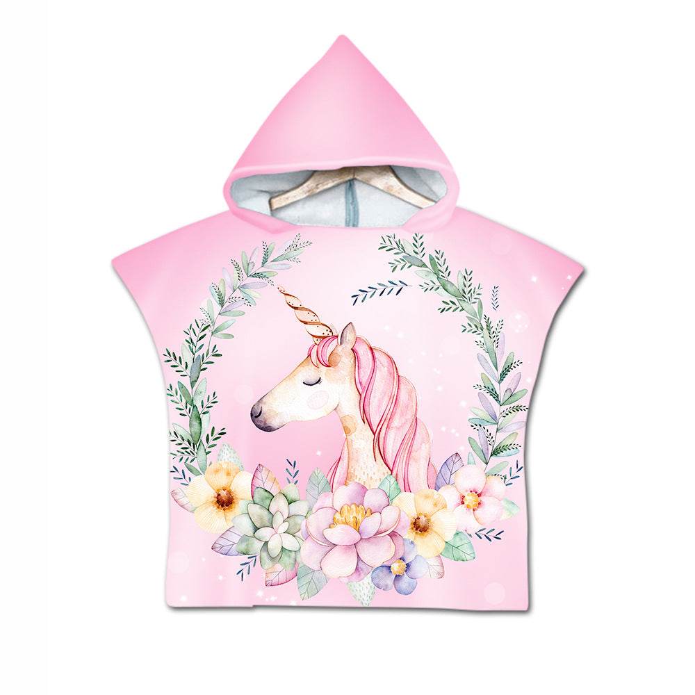 Printed hooded bath towel - Mubimart