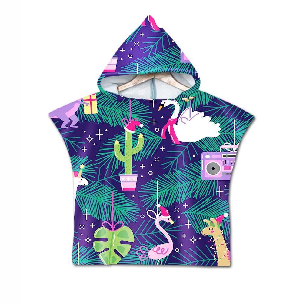Printed hooded bath towel - Mubimart