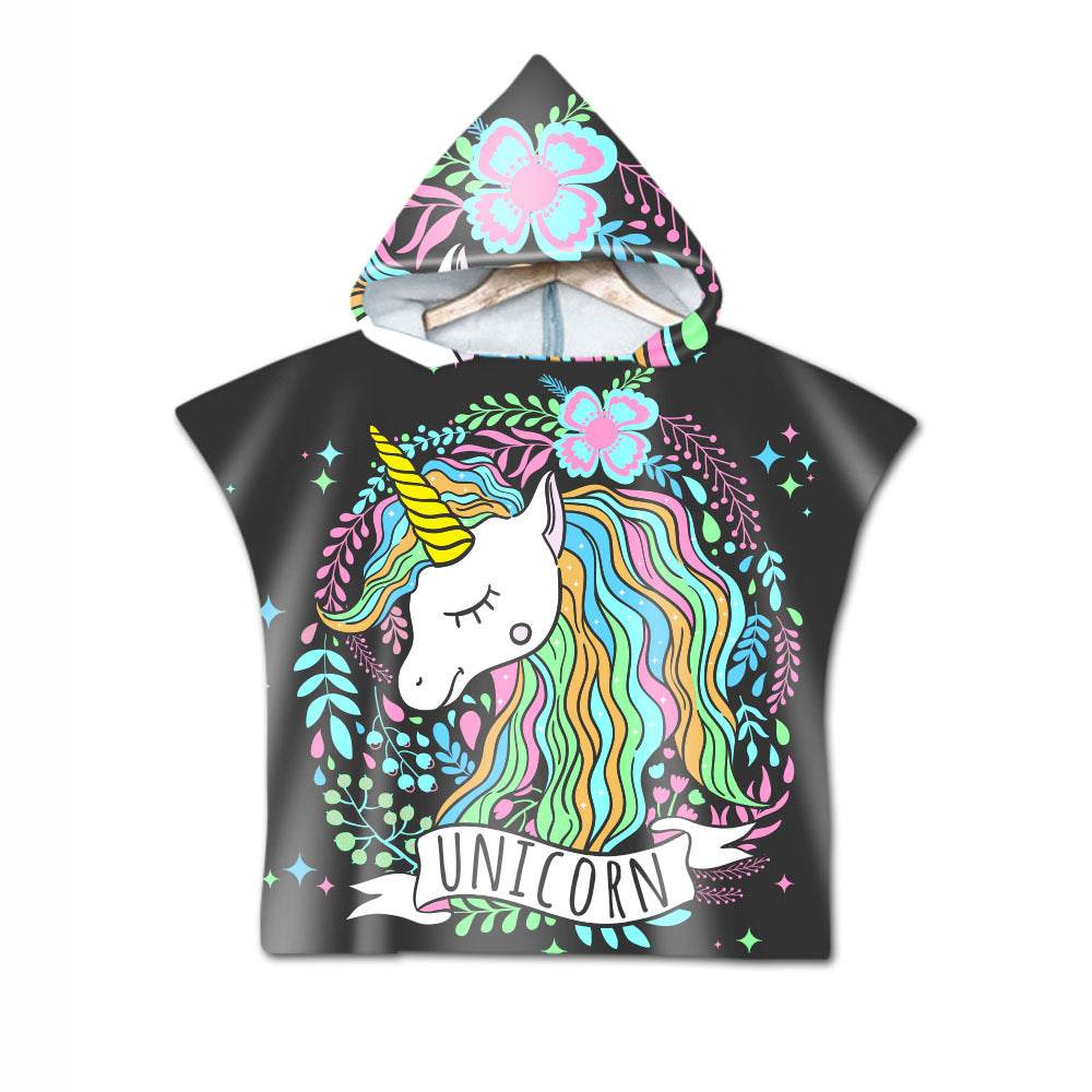 Printed hooded bath towel - Mubimart