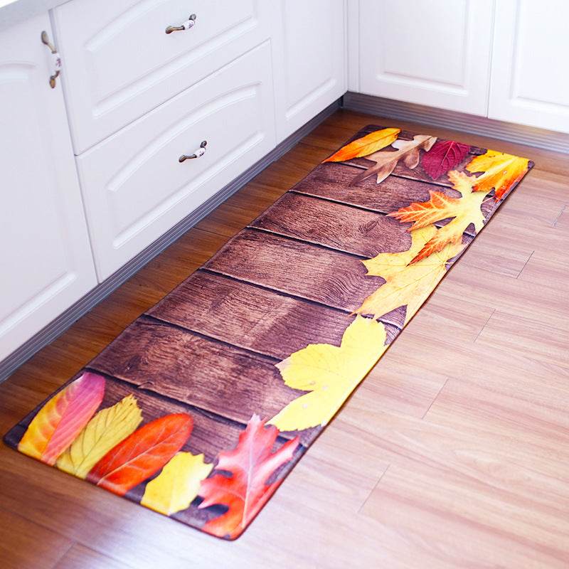Printed long floor mat bathroom kitchen rug - Mubimart