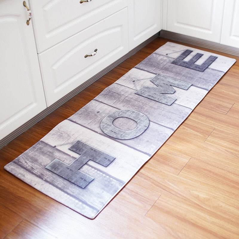 Printed long floor mat bathroom kitchen rug - Mubimart