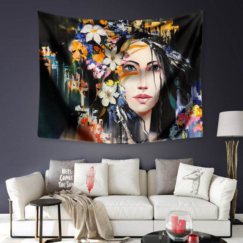 Printed wall hanging beach blanket - Mubimart