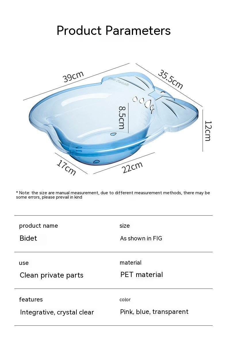 Private Bidet Squat-Free Flushing Bottom Basin Pregnant Women - Mubimart