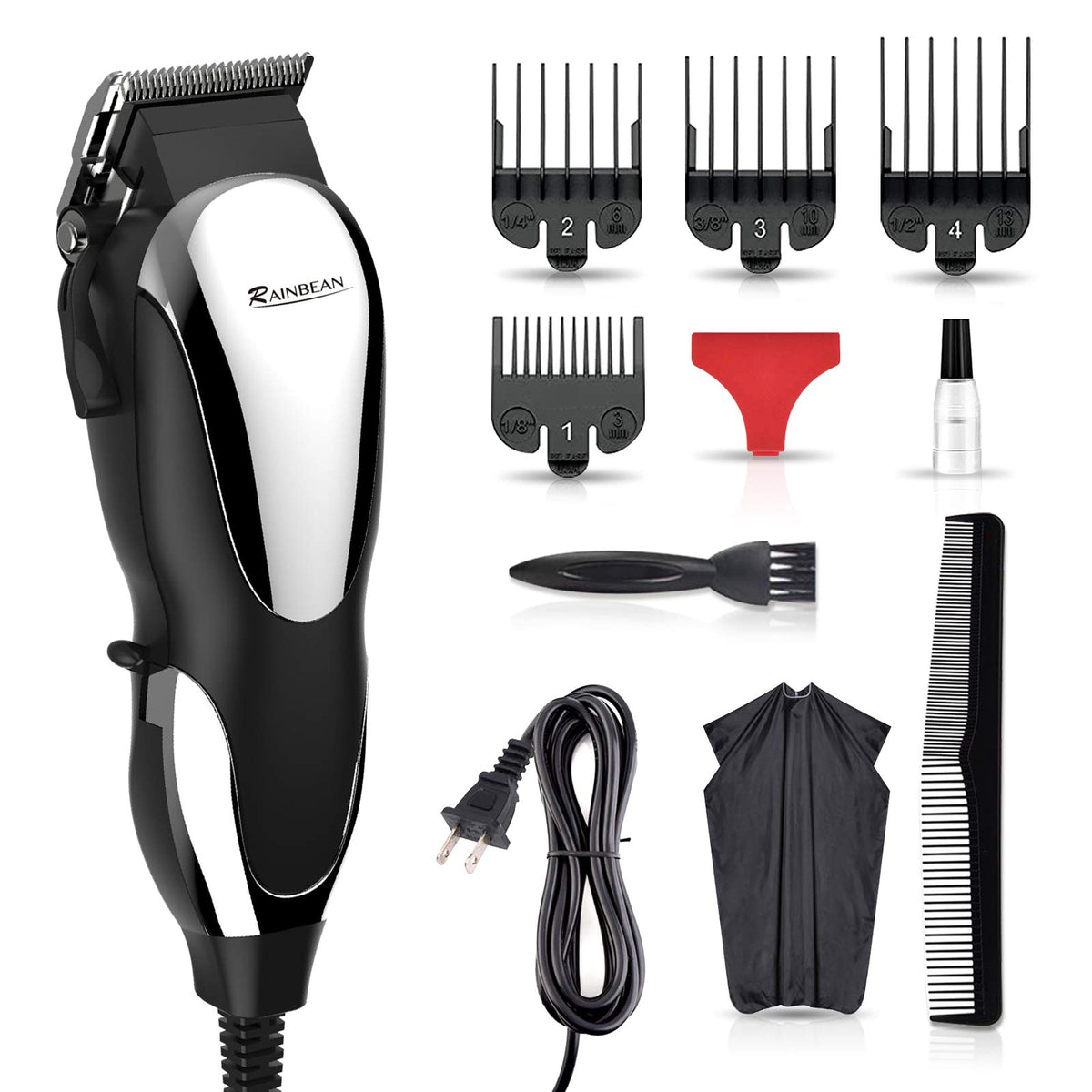 Professional Hair Clippers, Corded Hair Clippers for Men Kids, Strong Motor baber Salon Complete Hair and Beard, Clipping and Trimming Kit,Amazon Platform Banned - Mubimart - Beard Trimming Kit 