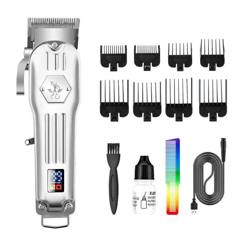 Professional Hair Clippers Cordless Trimmer Beard Cutting Machine Barber Best Gift - Mubimart -  