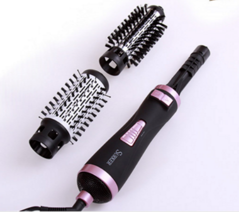 Professional Hair Dryer Rotary Brush Machine 2 in 1 Multifunction Hair Curler Curling Iron Wand Styling Tools - Mubimart -  