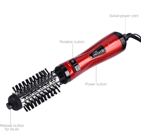 Professional Hair Dryer Rotary Brush Machine 2 in 1 Multifunction Hair Curler Curling Iron Wand Styling Tools - Mubimart -  