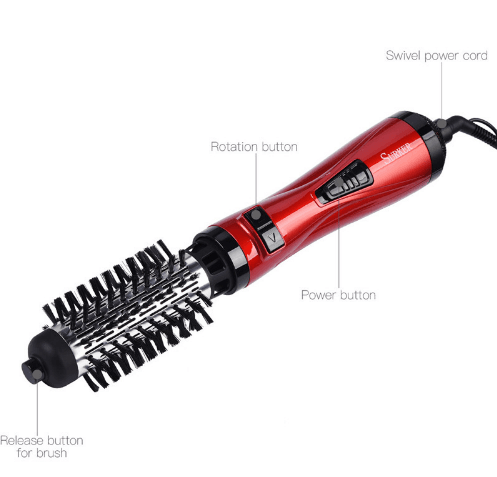 Professional Hair Dryer Rotary Brush Machine 2 in 1 Multifunction Hair Curler Curling Iron Wand Styling Tools - Mubimart