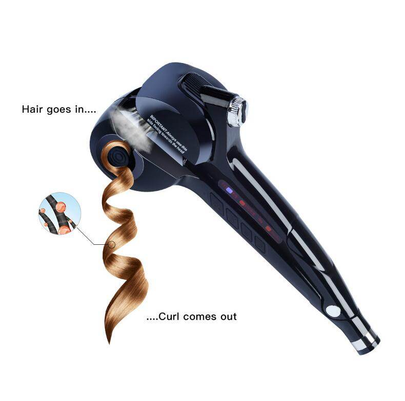 Professional ceramic hair steam machine hair curler roller curling iron, hair waver in digital magic styling tools styler - Mubimart