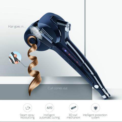 Professional ceramic hair steam machine hair curler roller curling iron, hair waver in digital magic styling tools styler - Mubimart
