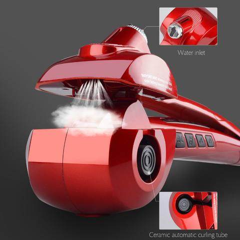 Professional ceramic hair steam machine hair curler roller curling iron, hair waver in digital magic styling tools styler - Mubimart