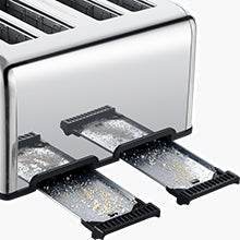 Prohibit Shelves In The Amazon. Toaster 4 Slice, Geek Chef Stainless Steel Extra-Wide Slot Toaster With Dual Control Panels Of Bagel,Defrost,Cancel Function,Ban Amazon - Mubimart
