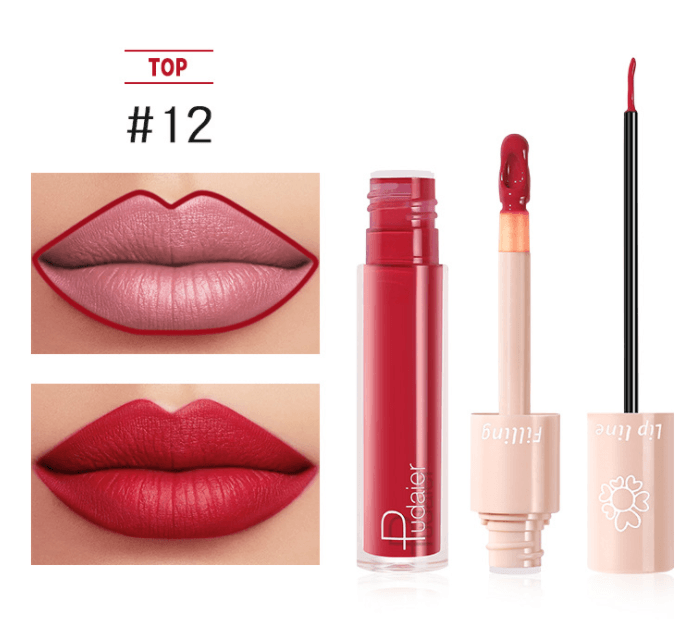 Pudaier Dual Lipstick Lip Gloss Liquid Lipstick - Mubimart
