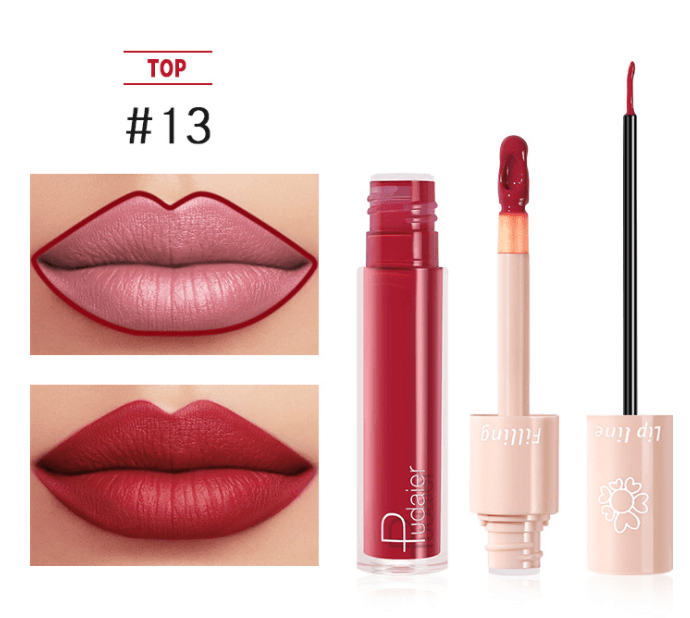Pudaier Dual Lipstick Lip Gloss Liquid Lipstick - Mubimart