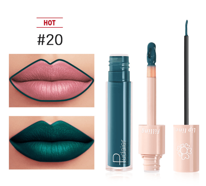 Pudaier Dual Lipstick Lip Gloss Liquid Lipstick - Mubimart