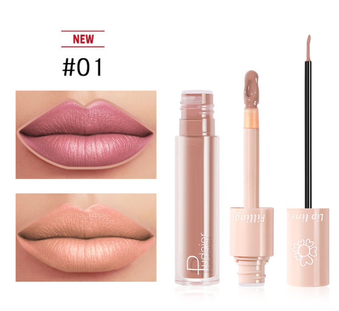 Pudaier Dual Lipstick Lip Gloss Liquid Lipstick - Mubimart - Lip Stick 