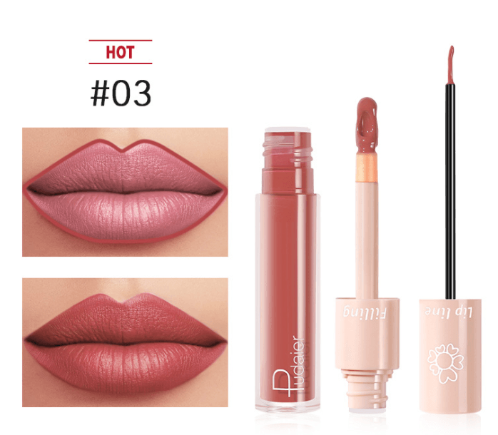 Pudaier Dual Lipstick Lip Gloss Liquid Lipstick - Mubimart