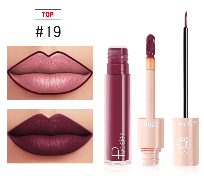 Pudaier Dual Lipstick Lip Gloss Liquid Lipstick - Mubimart