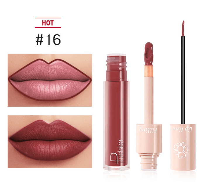 Pudaier Dual Lipstick Lip Gloss Liquid Lipstick - Mubimart