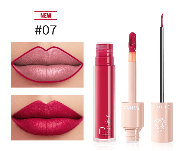 Pudaier Dual Lipstick Lip Gloss Liquid Lipstick - Mubimart