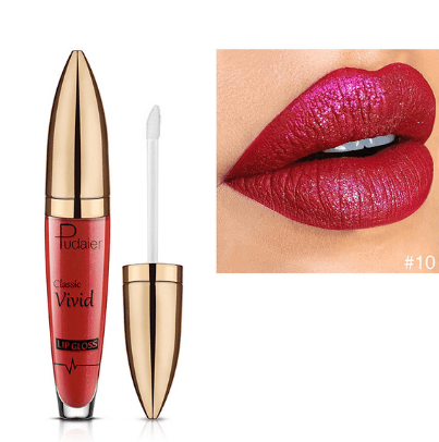 Pudaier matte pearlescent lip gloss non-stick cup diamond lip gloss - Mubimart