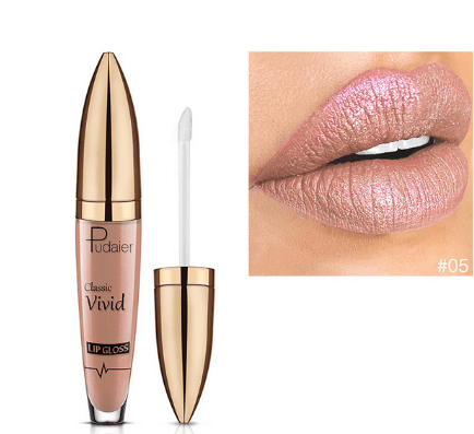 Pudaier matte pearlescent lip gloss non-stick cup diamond lip gloss - Mubimart