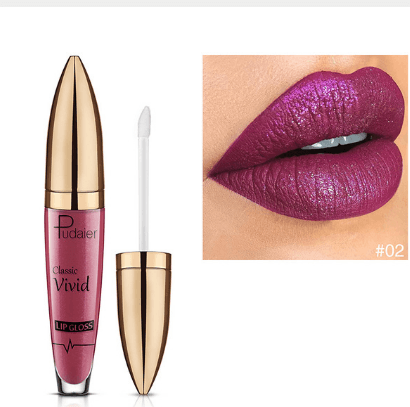Pudaier matte pearlescent lip gloss non-stick cup diamond lip gloss - Mubimart