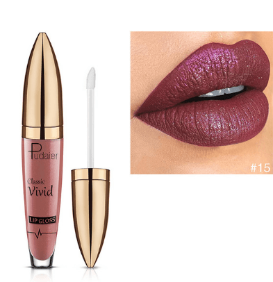 Pudaier matte pearlescent lip gloss non-stick cup diamond lip gloss - Mubimart