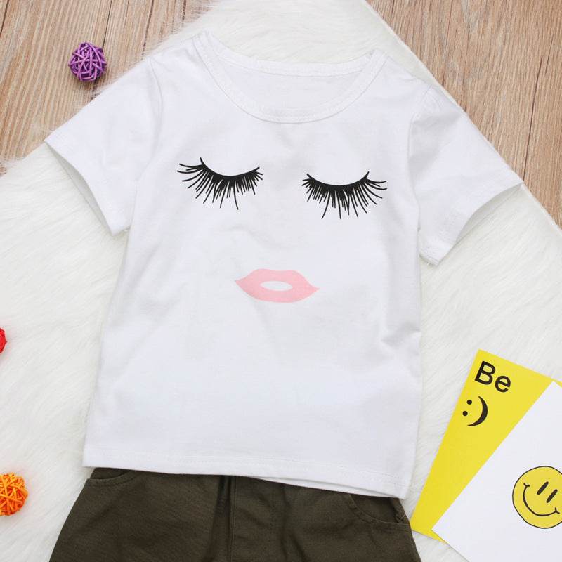 Pudcoco Girl Set 6M-4Y Kid Baby Girls Eyelash Tops T-shirt Pants Leggings Outfits Set Clothes - Mubimart